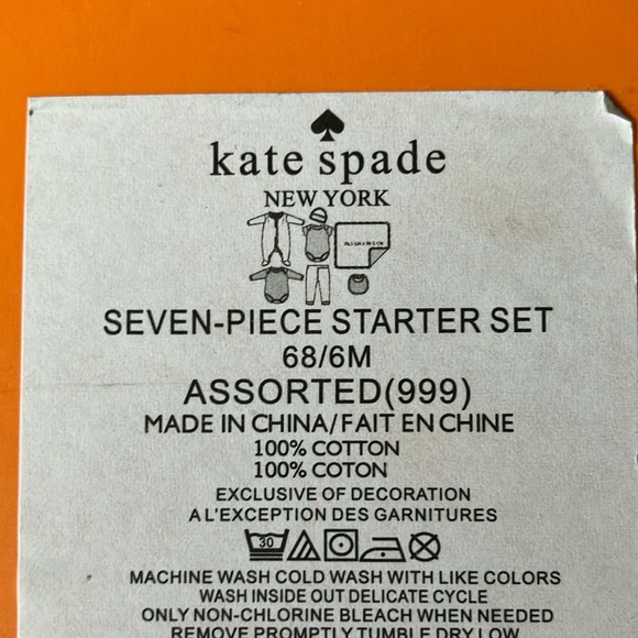 Kate Spade: Pink Turtle Floral Baby Clothing 7 piece Starter Set- 6 months - Picture 2 of 16
